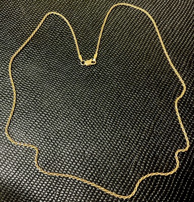 14K Solid Gold Unoaerre Twisted Rope Chain 19” Necklace 4g Italy