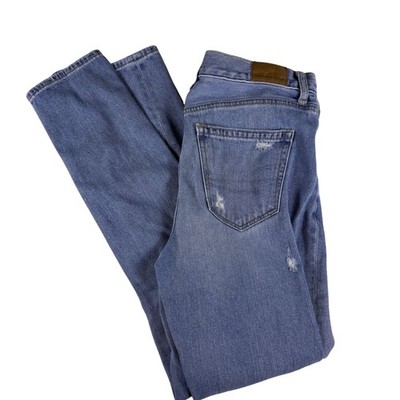 American Eagle Jeans Womens 2 Blue Mom Jean Distressed High Rise Ripped Denim