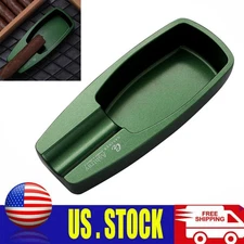 Green Portable Metal Cigar Ashtray Cigar Holder 1ct Anti-slip Home Ash Box Gift
