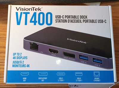    VisionTek VT400 Portable USB-C Docking Station   NEW Sealed
