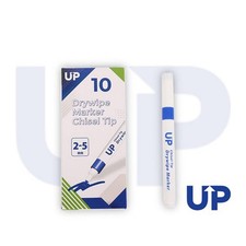 Image of UP Drywipe Chisel Tip Marker, Blue - 10 Pack (UP0076)