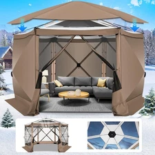 COBIZI 12x12 Pop Up Gazebo Screen Tent, Camping Screen House w/ Mosquito Netting