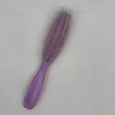 Genuine Vintage STANDARD Nylon Hair Brush Purple Marbled Pearlescent Mid Century