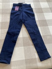 Caldene Navy Junior Reithose 22 Taille 24 Bein Knieflicken Reiten Reitsport