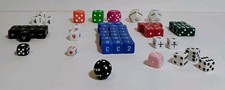 Dice Lot 62 Blue Red White Black Fractions Arithmetic Operators
