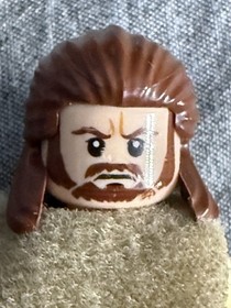LEGO Star Wars Qui-Gon Jinn Poncho Reddish Brown Beard Minifigure SW0651 75096