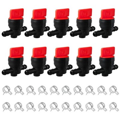Fuel Shut Off Valve 1/4'' Inline Switches Tap 10 Packs for Mower Riding Lawn