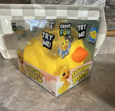 Crazy Fun Squishy Ducky Squeeze Toy, Yellow/Orange Duck, Ages 4-7, SQDK