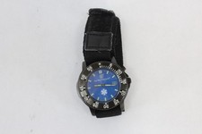 Smith & Wesson EMS EMT Tactical Mens Watch Blue Dial Date Black Hook Loop Strap
