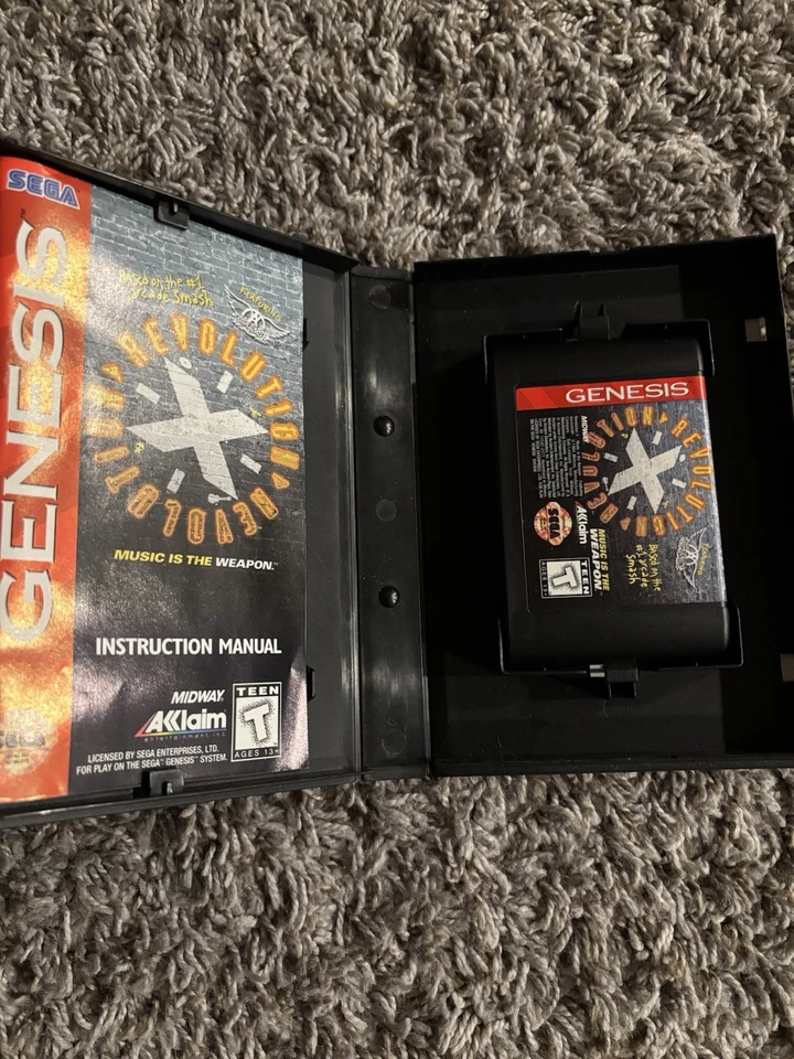 Revolution X - Sega Genesis - TESTED + MANUAL  🎤 👄 👩‍🦰 - Image 4 of 4