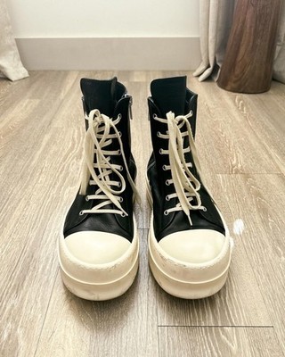 Rick Owens Black Temple Ramones Mega Bumper Sneaker Size EU 44 US 11