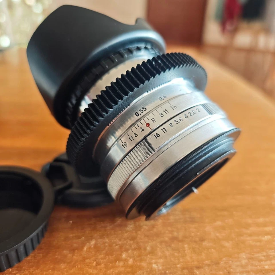 🎥 HELIOS 44 M Cine Mod Objektiv Silber 2/58mm M42 CANON EF EOS - Bild 3 von 4
