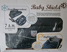 7 A.M. Enfant Baby Shield LS100 Stroller Car Seat Footmuff Large Blue  Winter