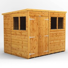 8x6 Power Pent Garden Shed with Double Doors | T&G | B GRADE | AVAILABLE NOW