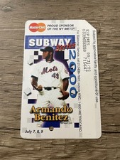 NY MTA MetroCard Mets Promo 2000 Baseball Card Subway Free Ship Armando Benitez
