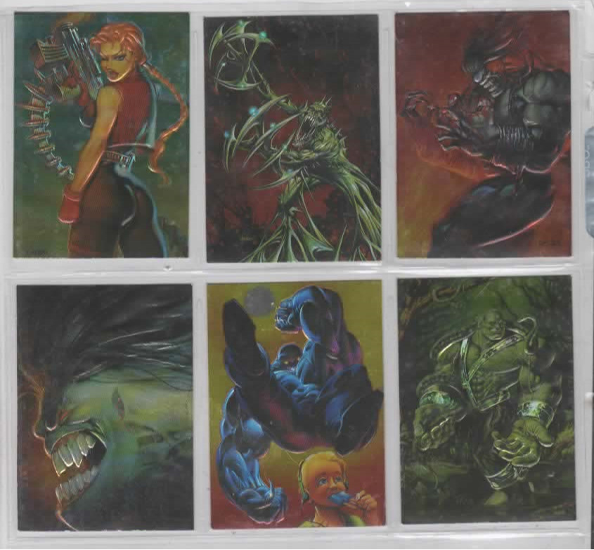 Pitt 1995 Intrepid Complete Holoforge Embossed Foil Insert Card Set  H1 - H6