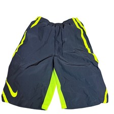 Nike Dri-FIT Youth Black Green Volt Football Athletic Shorts, Youth Size Large