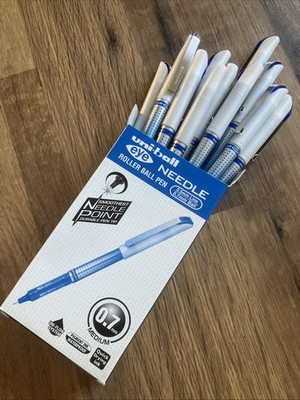 Uni-Ball AUGENNADEL Spitze 0,7 mm BLAU Tintenroller, UB-187S (BOX 12 STIFTE)