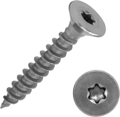 Spanplattenschrauben mit Senkkopf und Torx-Antrieb (TX) aus Edelstahl A2 / VA2 |
