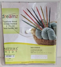 Knitter's Pride-Dreamz Double Pointed Symfonie Wood Needle Set 6" NIP