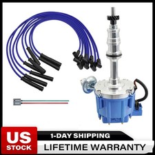 For Ford Fe Hei Distributor 332 352 360 390 406 427 428 Blue Spark Plug Wires