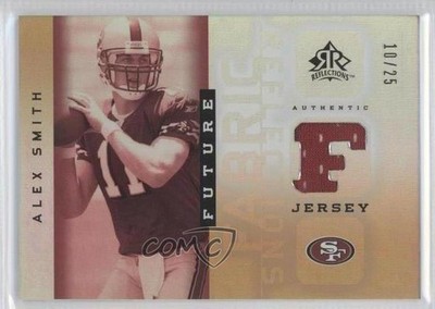 2005 Upper Deck Reflections Future Fabric Gold 10/25 Alex Smith Rookie RC 0f8