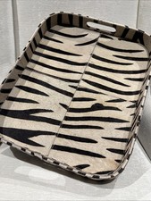 $425 - Pigeon & Poodle Zebra Faux Fur Tray 13.5"L x 10"W x 1.5"H