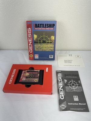 Super Battleship Sega Genesis Game 1993 Complete Cardboard Box Manual Authentic