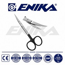 2x Iris Super Cut Scissors 11.5cm Curved Micro Serrated German Stainless Steel