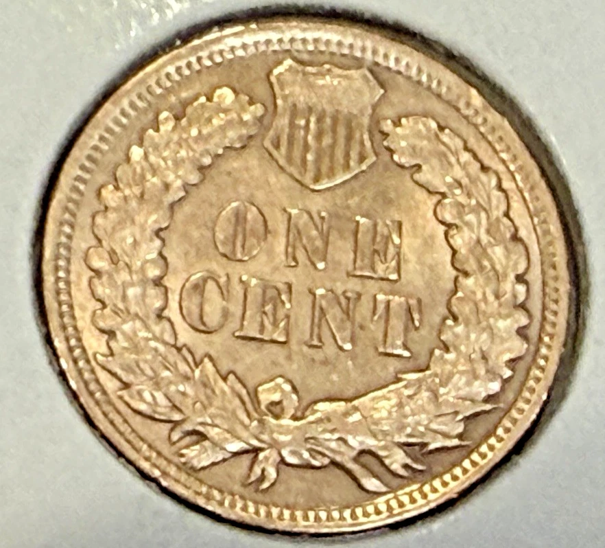 1902 Indian Head US 1c ~ GEM BU Red Uncirculated ~Looks Cleaned ~ Bargain ~ Y11 - Image 2 of 4