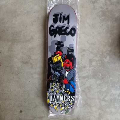 Signed Jim Greco Screen Printed Skateboard Hijinx Kid Reissue Baker Hammers