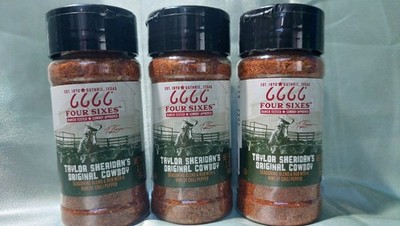 Four Sixes Taylor Sheridan's Original Cowboy Seasoning Blend & Rub Powder, 3.3oz