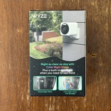 Wyze Cam v4 2.5K Wired IP Security Camera White, Color Night Vision, Spotlight