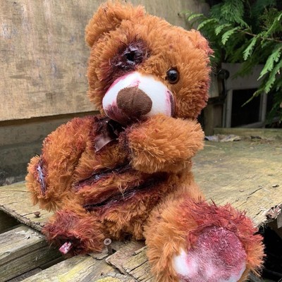 Handgefertigter Zombie Teddybär - Unikat