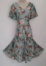 💜 DAMART SIZE 18 Beautiful Ladies Floral/Butterfly Patterned Dress Ref 19