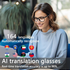 AI Smart Glasses AI Chat Deepseek R1 Gemini-2.5 164 Translations Supported Women
