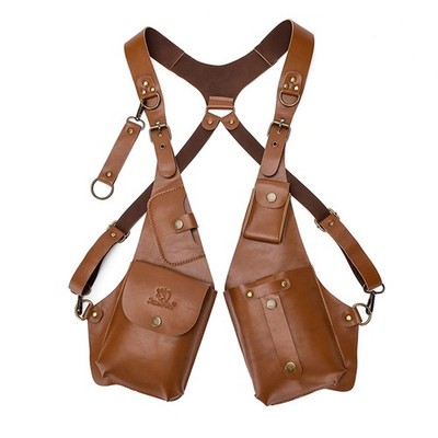 Mens Adjustable Anti-Theft Underarm Shoulder Bag PU Leather Wallet Holster Bag