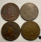 Lot of 4 Budget Semi-Key Date 1872 & 1873 Indian Head Cents IHC Pennies