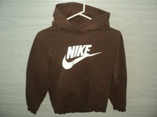 Nike Boy's Hoodie Size Large Brown Long Sleeves Hooded Defect on Front