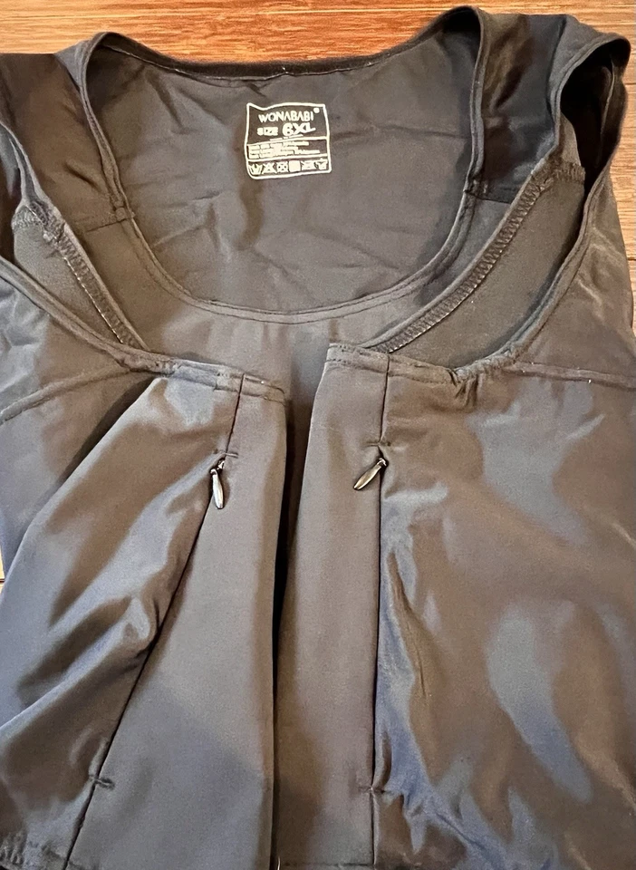 Wonababi Flat Pro Chest Binder with Both Side Zipper Black size 6XL - Image 3 of 4