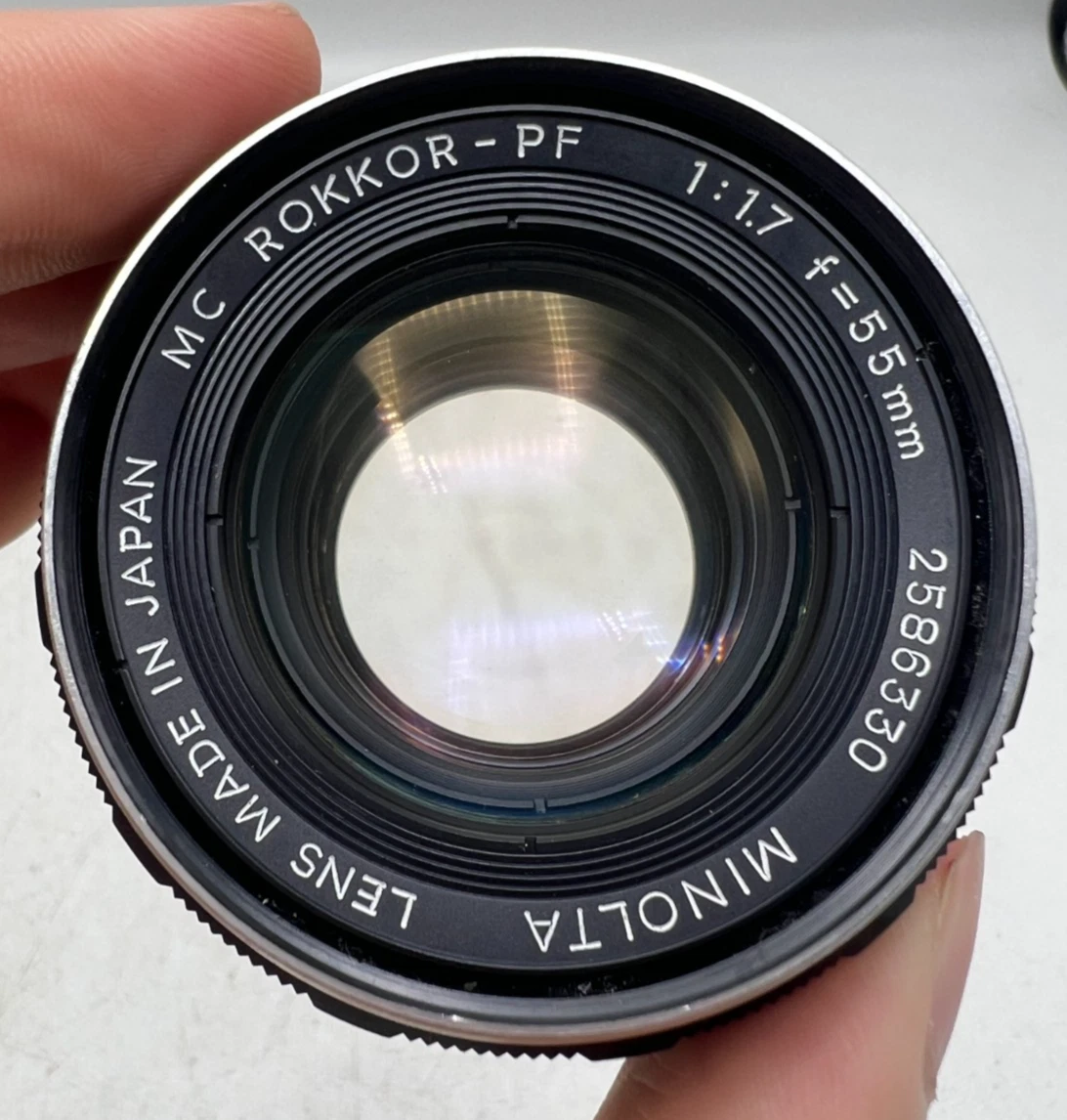 Minolta Rokkor PF 55mm Focal Camera Lenses f/1.7 Maximum Aperture