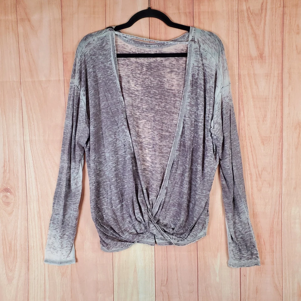 Camisa Giratoria Reversible Vimmia Pacific Para Mujer Grande Visón Burnout Hombro Caído Foto 2 de 4