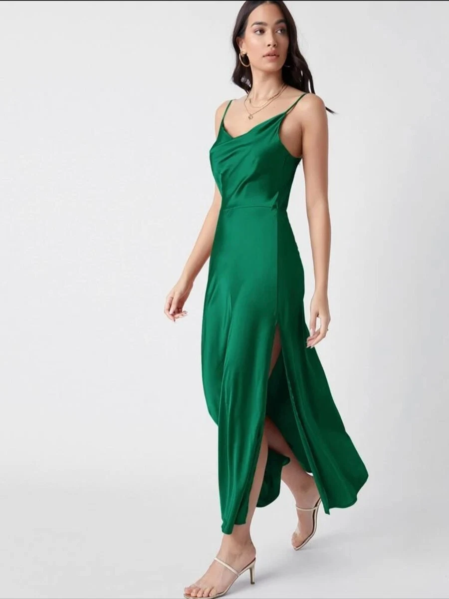 Emerald slip cheap dress
