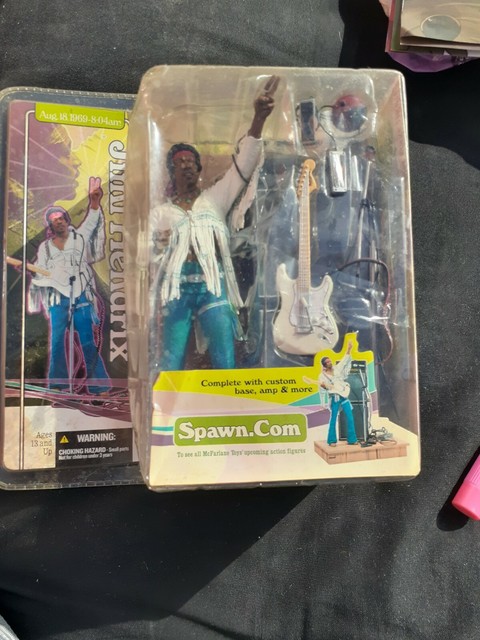 McFarlane Toys Jimi Hendrix Woodstock Concert McFarlane Toys Action Figure w/ Base & Amp for