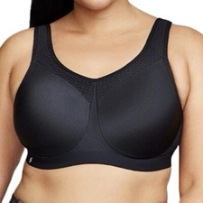 Glamorise 40E Black WonderWire Elite Performance Sport Bra NEW 