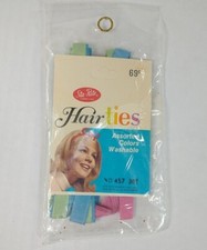 Vintage 60s 70s Blue Pink Green Hair Tie Sta-Rite Brand New Factory Sealed
