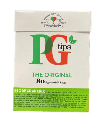 PG Tips Schwarztee 232g - 80  Teebeutel Schwarzer Tee kleiner Karton
