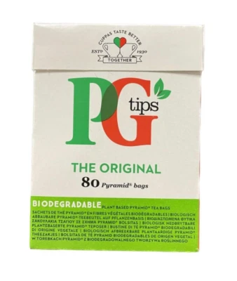 PG Tips Schwarztee 232g - 1x 80  Teebeutel Schwarzer Tee KEINE PYRAMIDE - Bild 1 von 4