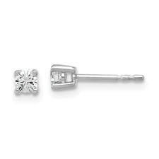 14k White Gold 1/5 carat Round Lab Grown Diamond Stud Earrings 0.48g for Mom