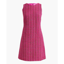 J. Crew Size 14 Tweed Shift Dress Sleeveless Mini Lined Sheath Mod Retro Short